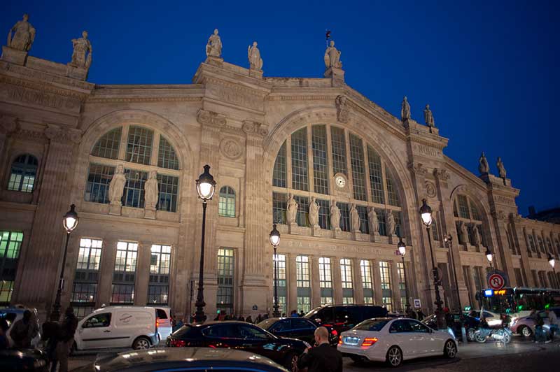 Le Gare du Nord at night
