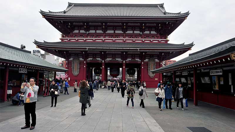 Hozomon Gate in Asakusa Tokyo