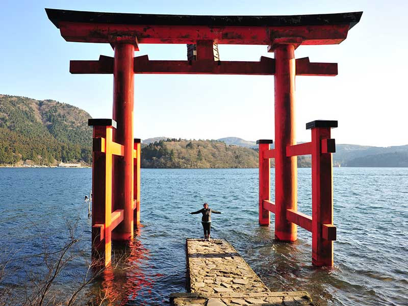 Hakone Lakeside Torii gates