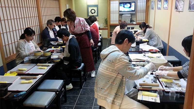 sweet making in Kyoto